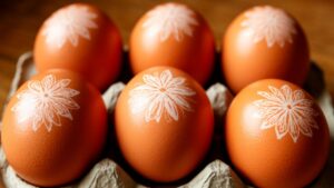 Colorare le uova di Pasqua naturalmente con i collant